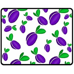 Decorative plums pattern Double Sided Fleece Blanket (Medium) 