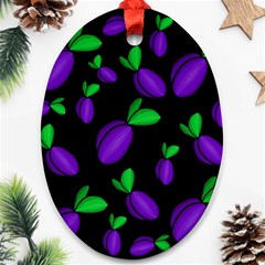 Plums Pattern Ornament (oval) 