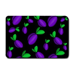 Plums Pattern Small Doormat  by Valentinaart