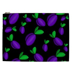 Plums Pattern Cosmetic Bag (xxl)  by Valentinaart