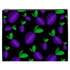 Plums Pattern Cosmetic Bag (xxxl)  by Valentinaart