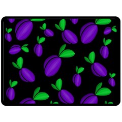 Plums Pattern Double Sided Fleece Blanket (large)  by Valentinaart