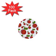 Peaches Pattern 1  Mini Buttons (100 Pack)  by Valentinaart