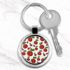 Peaches Pattern Key Chains (round)  by Valentinaart