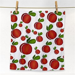 Peaches Pattern Face Towel by Valentinaart