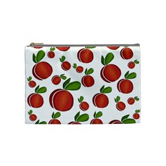 Peaches Pattern Cosmetic Bag (medium)  by Valentinaart