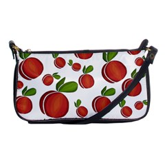 Peaches Pattern Shoulder Clutch Bags by Valentinaart