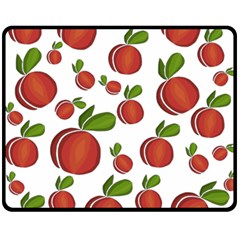 Peaches Pattern Fleece Blanket (medium)  by Valentinaart