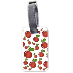 Peaches Pattern Luggage Tags (one Side)  by Valentinaart