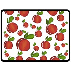 Peaches Pattern Double Sided Fleece Blanket (large)  by Valentinaart