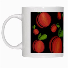 Peaches White Mugs by Valentinaart