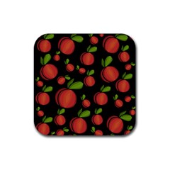 Peaches Rubber Coaster (square)  by Valentinaart