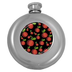 Peaches Round Hip Flask (5 Oz) by Valentinaart