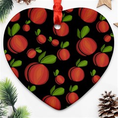 Peaches Heart Ornament (2 Sides) by Valentinaart