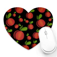 Peaches Heart Mousepads by Valentinaart