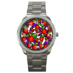 Peaches and plums Sport Metal Watch Front