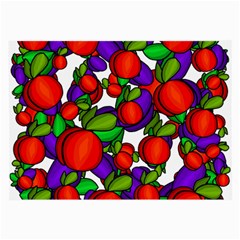 Peaches And Plums Large Glasses Cloth (2-side) by Valentinaart