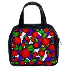 Peaches And Plums Classic Handbags (2 Sides) by Valentinaart