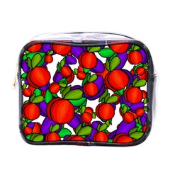 Peaches And Plums Mini Toiletries Bags by Valentinaart