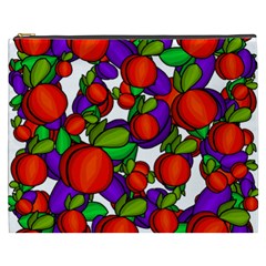 Peaches And Plums Cosmetic Bag (xxxl)  by Valentinaart