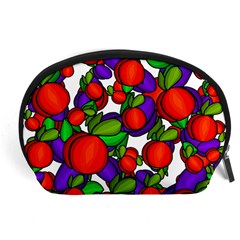 Peaches And Plums Accessory Pouches (large)  by Valentinaart