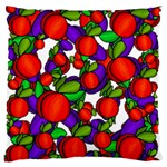 Peaches and plums Large Flano Cushion Case (Two Sides) Front