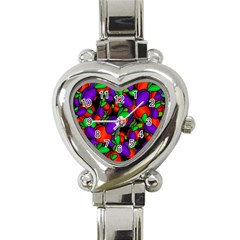 Plums And Peaches Heart Italian Charm Watch by Valentinaart