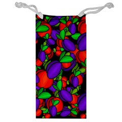 Plums And Peaches Jewelry Bag by Valentinaart