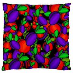 Plums And Peaches Large Cushion Case (one Side) by Valentinaart