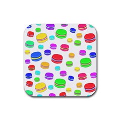 Macaroons Rubber Coaster (square)  by Valentinaart