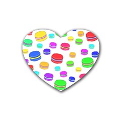 Macaroons Heart Coaster (4 Pack)  by Valentinaart