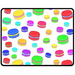 Macaroons Double Sided Fleece Blanket (medium)  by Valentinaart