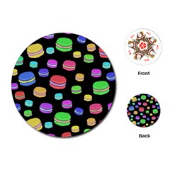 Colorful Macaroons Playing Cards (round)  by Valentinaart