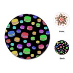 Colorful macaroons Playing Cards (Round)  Front