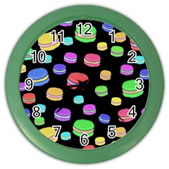 Colorful Macaroons Color Wall Clocks by Valentinaart