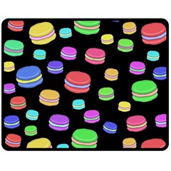 Colorful Macaroons Fleece Blanket (medium)  by Valentinaart