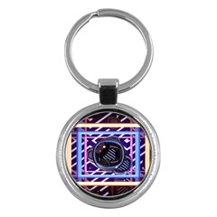 Abstract Sphere Room 3d Design Key Chains (round)  by Amaryn4rt