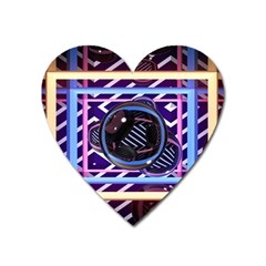 Abstract Sphere Room 3d Design Heart Magnet by Amaryn4rt