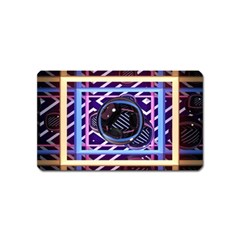 Abstract Sphere Room 3d Design Magnet (name Card) by Amaryn4rt