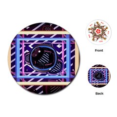 Abstract Sphere Room 3d Design Playing Cards (round)  by Amaryn4rt