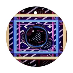 Abstract Sphere Room 3d Design Round Ornament (two Sides)  by Amaryn4rt