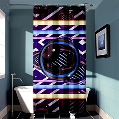 Abstract Sphere Room 3d Design Shower Curtain 36  X 72  (stall)  by Amaryn4rt