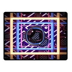 Abstract Sphere Room 3d Design Double Sided Fleece Blanket (small) 