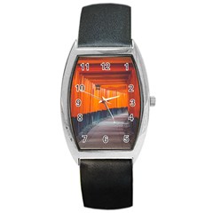 Architecture Art Bright Color Barrel Style Metal Watch