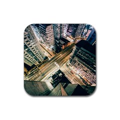 Architecture Buildings City Rubber Coaster (square)  by Amaryn4rt