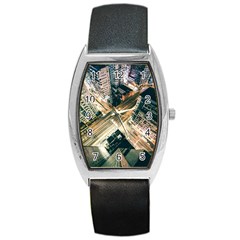 Architecture Buildings City Barrel Style Metal Watch by Amaryn4rt