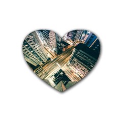 Architecture Buildings City Rubber Coaster (heart) 