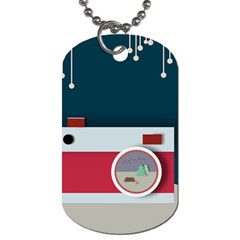 Camera Vector Illustration Dog Tag (two Sides) by Amaryn4rt