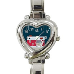 Camera Vector Illustration Heart Italian Charm Watch by Amaryn4rt