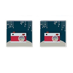 Camera Vector Illustration Cufflinks (square) by Amaryn4rt